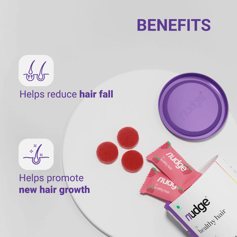 Biotin Hair Fall Control Gummies - NudgeWellness